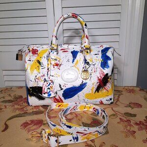 Dooney & Bourke Dipinta Inspired Hand Painted Vintage Speedy Style Bag